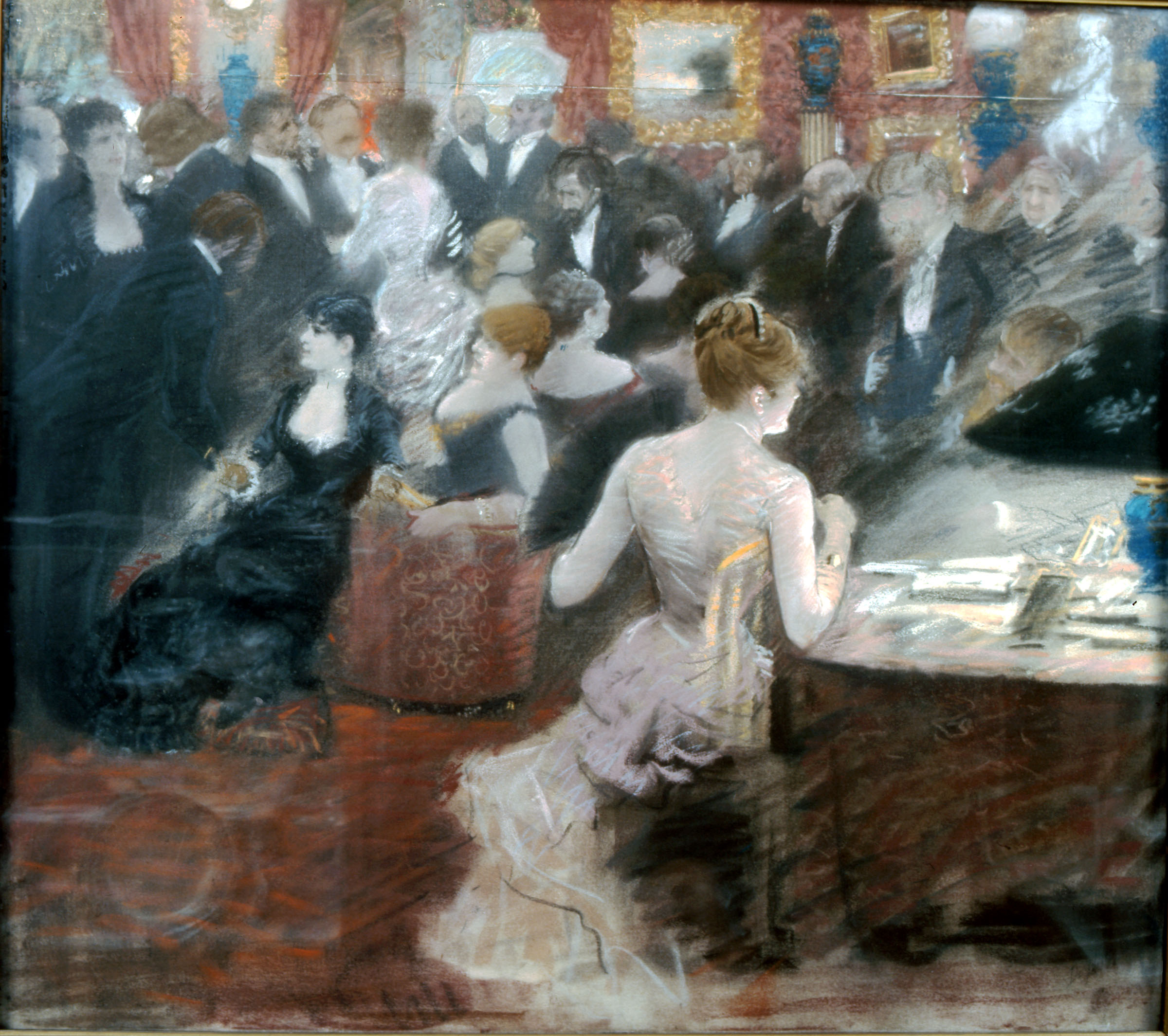 Princess Matilde's living room (1883) - Giuseppe De Nittis Tablo