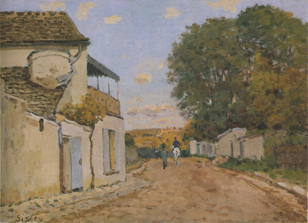 Princesse Street in Louveciennes (1872) - Alfred Sisley Tablo