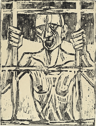 Prisoner (1918) - Christian Rohlfs Tablo