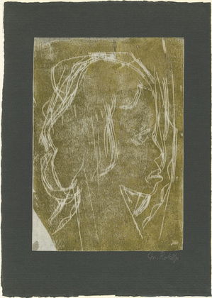 Profile of a Young Girl (1911) - Christian Rohlfs Tablo