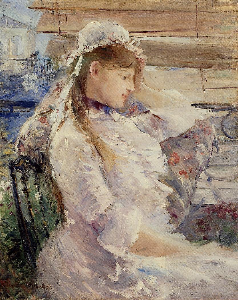 Profile of a seated young woman (1879) - Berthe Morisot Tablo