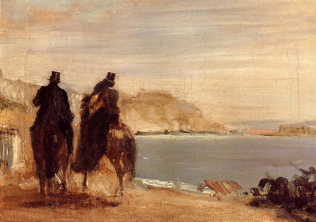Promenade by the Sea (1860) - Edgar Degas Tablo
