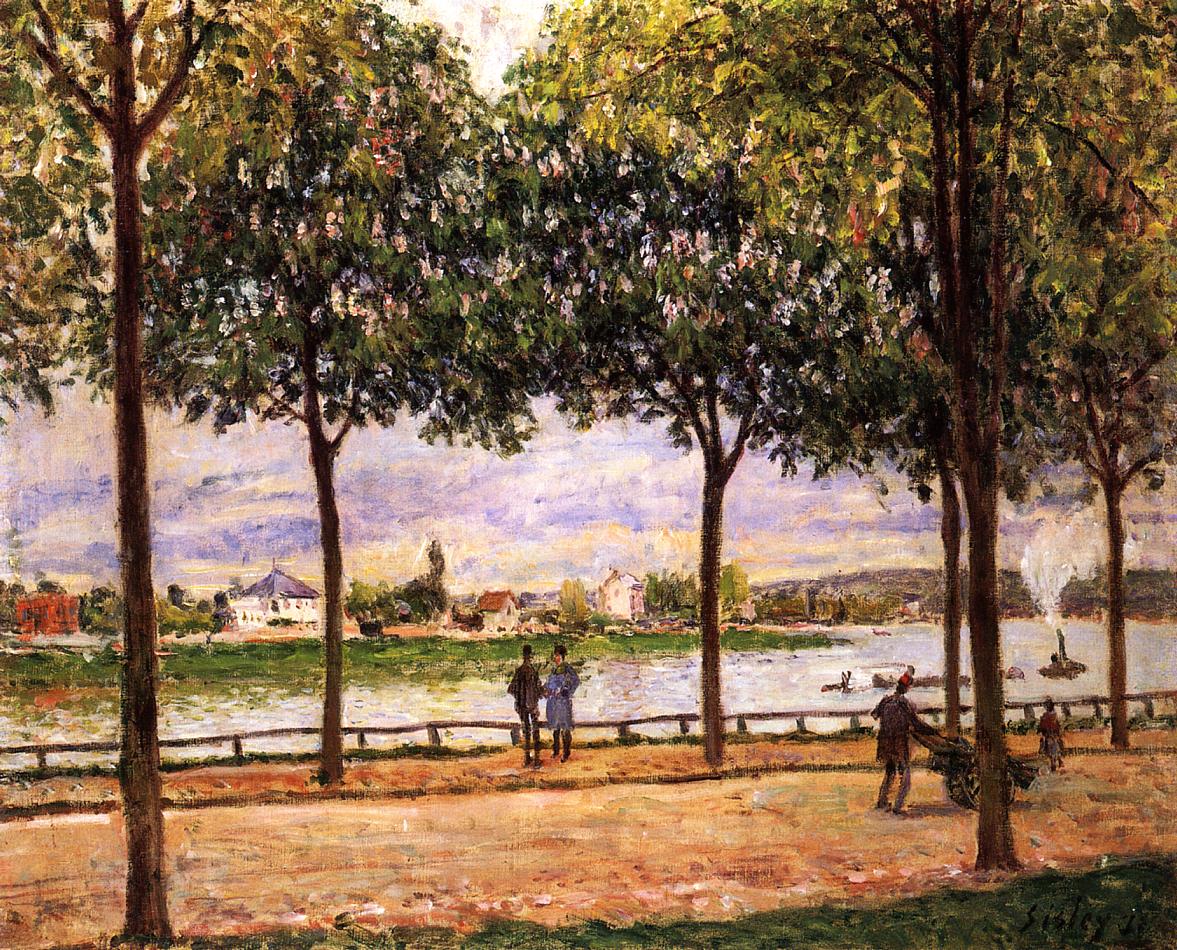 Promenade of Chestnut Trees (1878) - Alfred Sisley Tablo