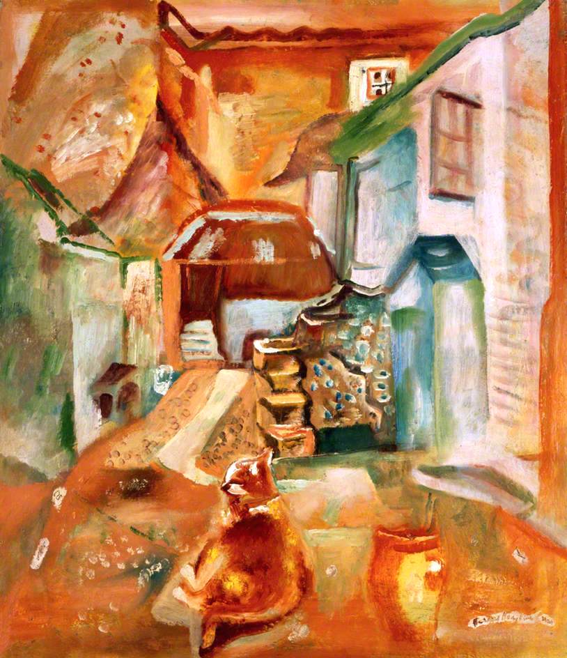 Purbeck Courtyard, Morning - Frances Hodgkins Tablo