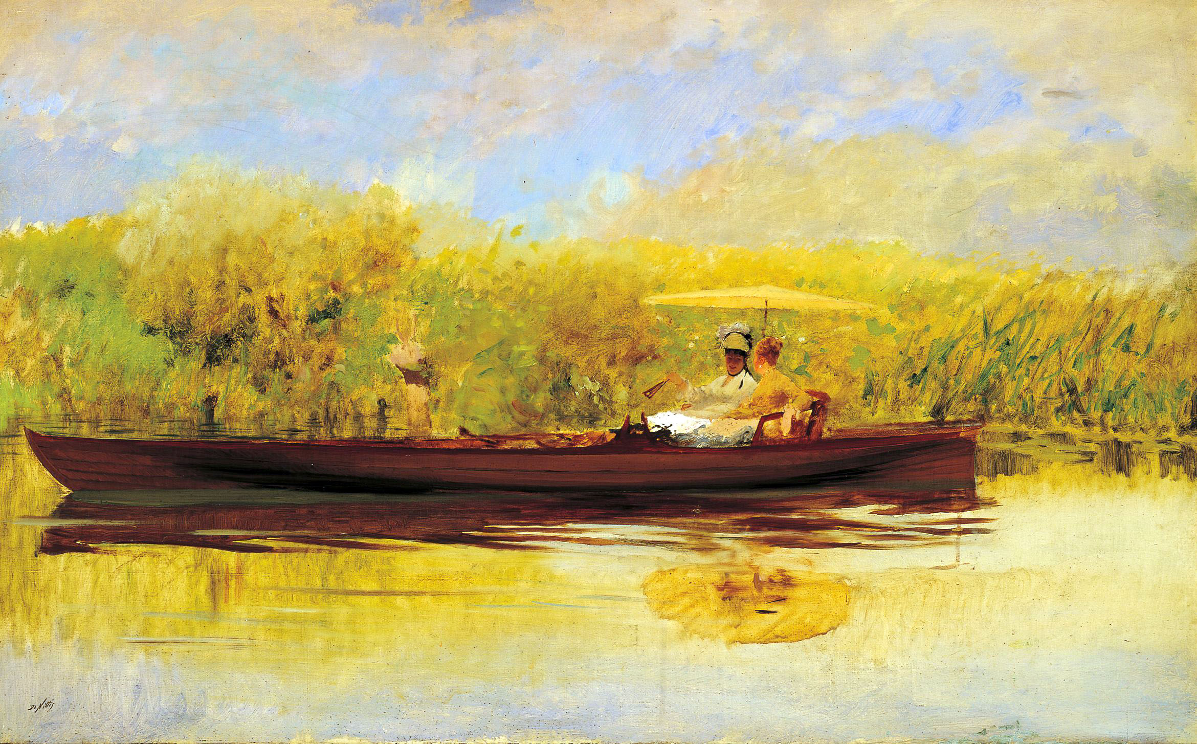 Quiet hour (1874) - Giuseppe De Nittis Tablo