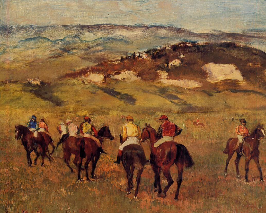 Racehorses (1884) - Edgar Degas Tablo