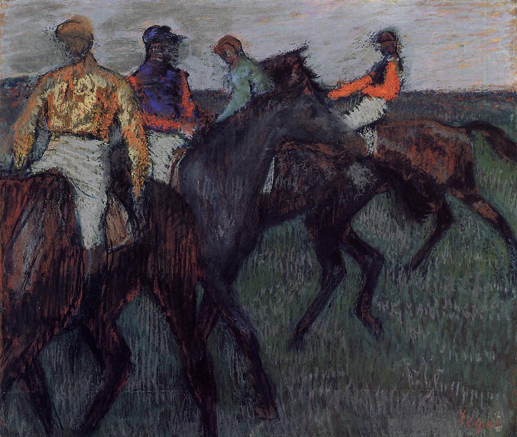Racehorses (1895) - Edgar Degas Tablo