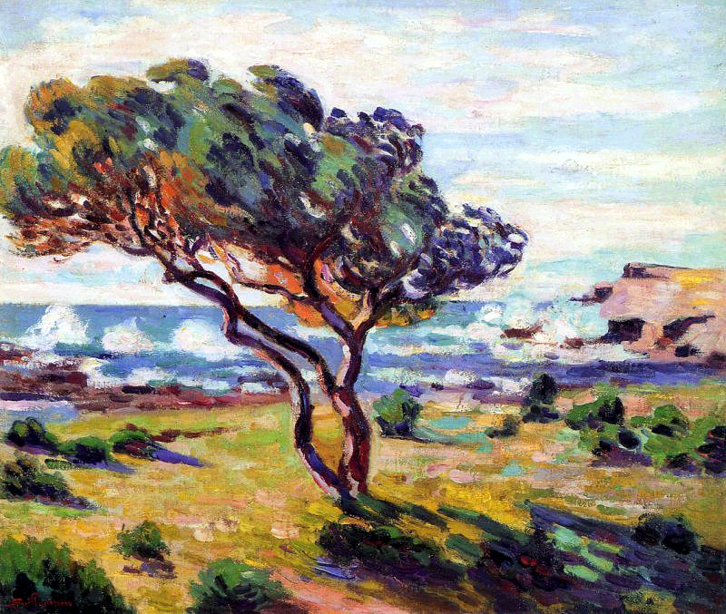 Rafales de vent, Le Brusc (1911) - Armand Guillaumin Tablo