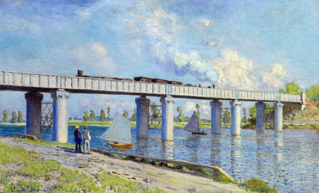Railway Bridge at Argenteuil (1873) – Claude Monet Tablo