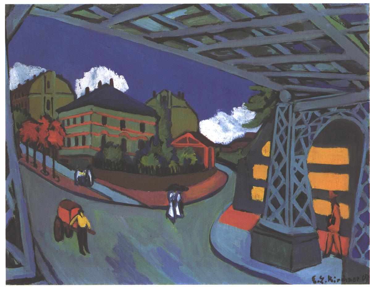 Railway Underpass in Dresden (1910) - Ernst Ludwig Kirchner Tablo