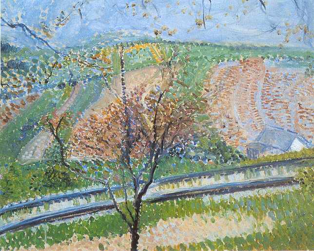 Railway to the Kahlenberg (1907) - Richard Gerstl Tablo