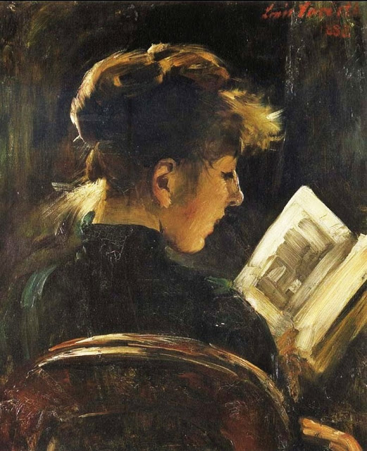 Reading Woman (1888) - Lovis Corinth Tablo