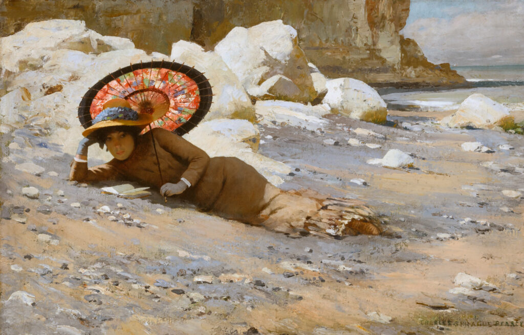 Reading by the Shore - Charles Sprague Pearce Tablo