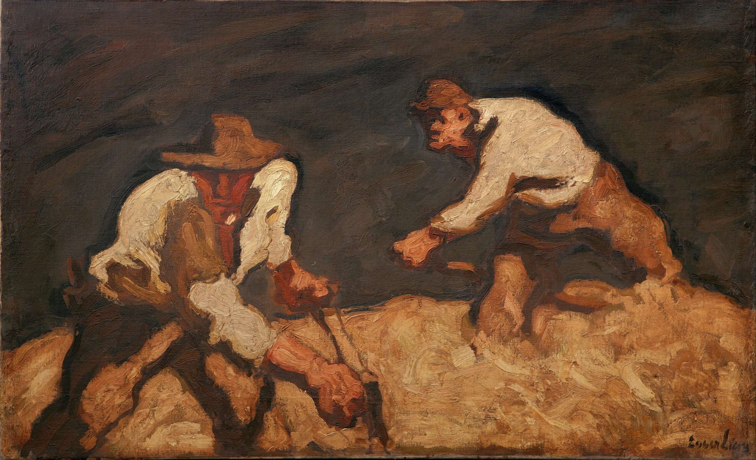 Reapers in a Gatheringstorm (1912) - Albin Egger-Lienz Tablo