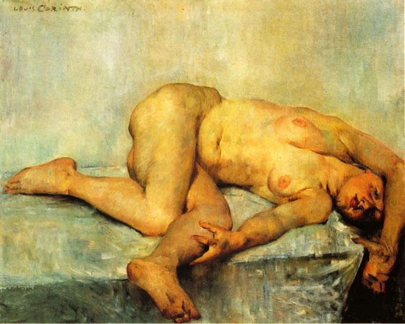 Reclining Female Nude (1907) - Lovis Corinth Tablo