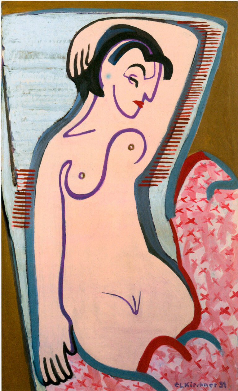 Reclining Female Nude (1931) – Ernst Ludwig Kirchner Tablo