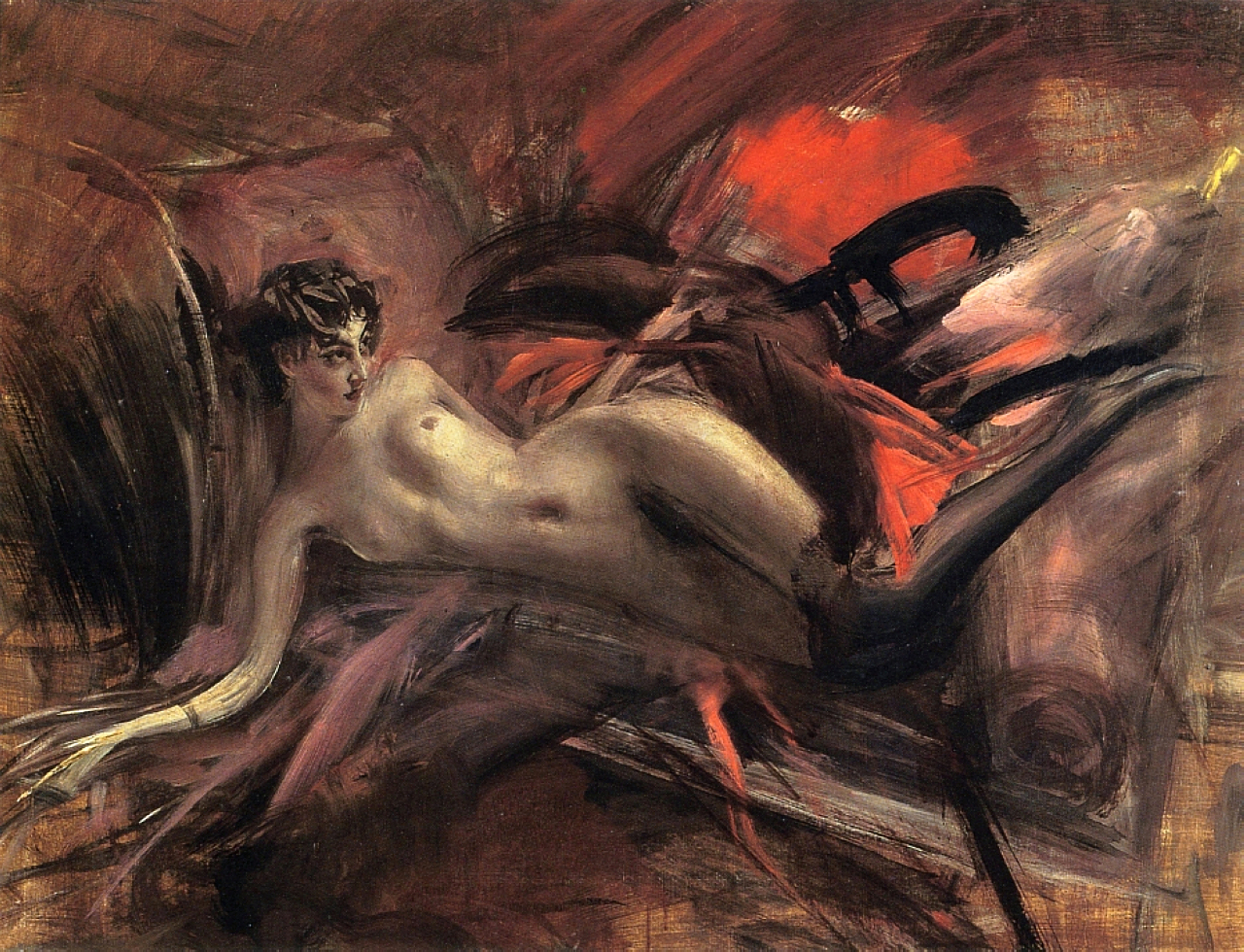 Reclining Nude (1930) - Giovanni Boldini Tablo