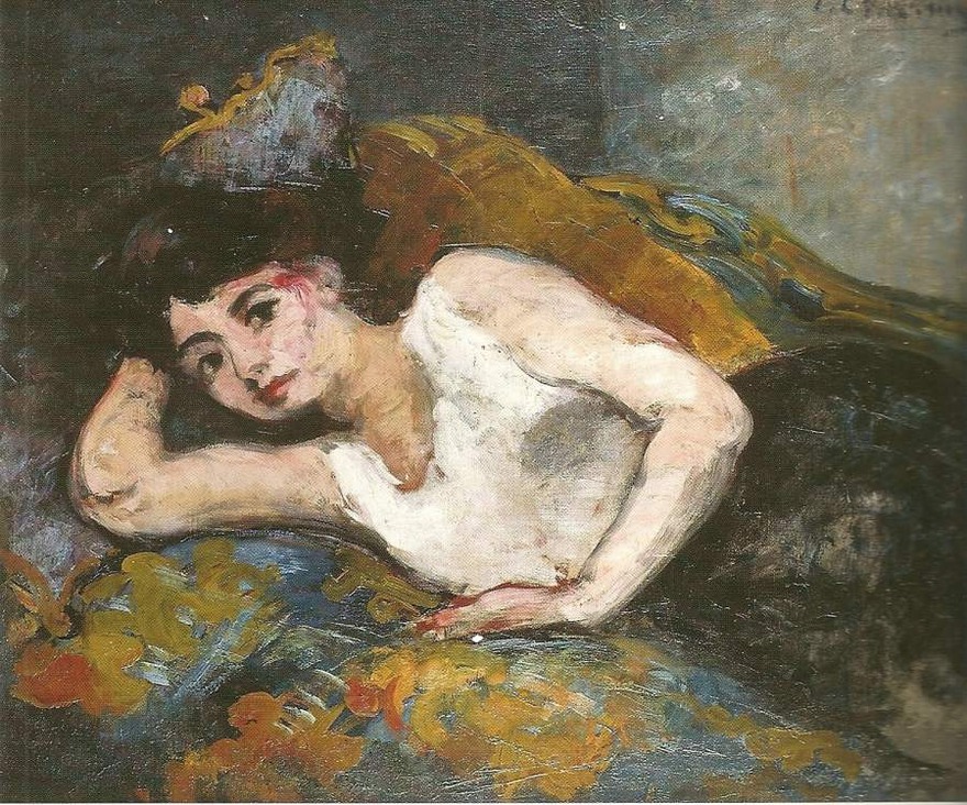 Reclining Woman (1900) - Émilie Charmy Tablo