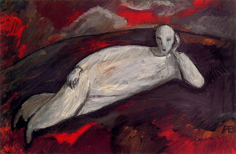 Reclining figure - Albert Bloch Tablo