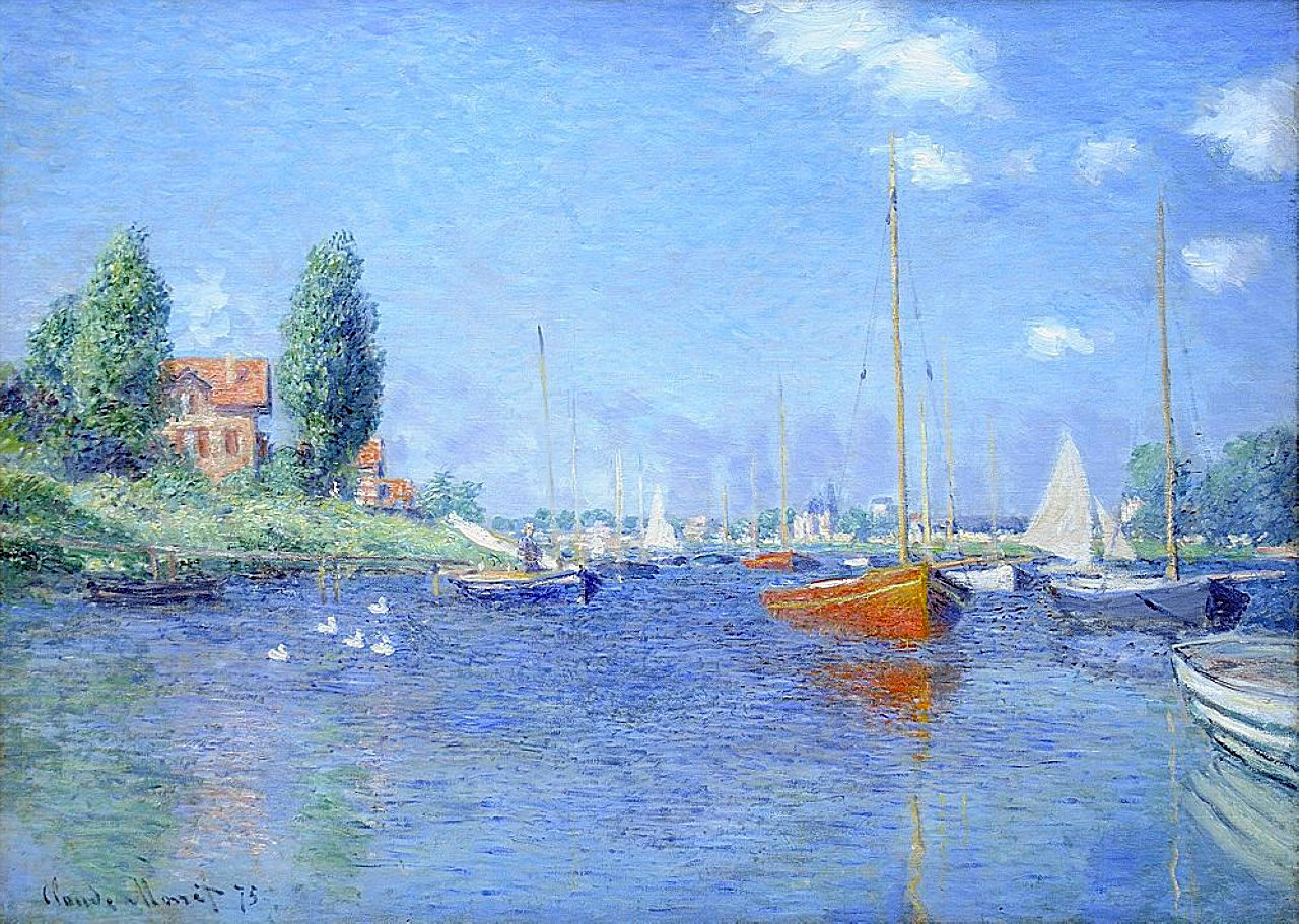 Red Boats, Argenteuil (1875) - Claude Monet Tablo