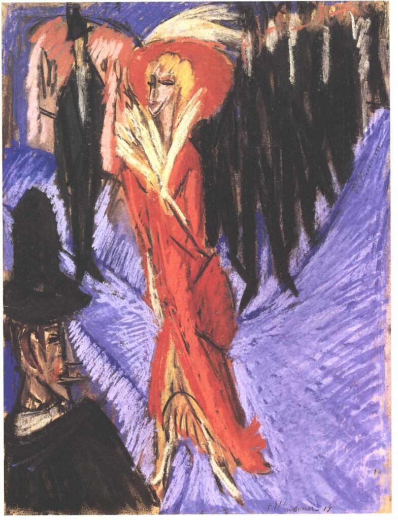 Red Cocotte (1914) - Ernst Ludwig Kirchner Tablo