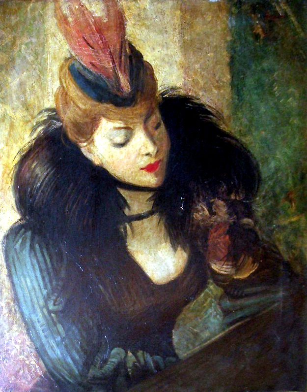 Red Feather - Giovanni Boldini Tablo