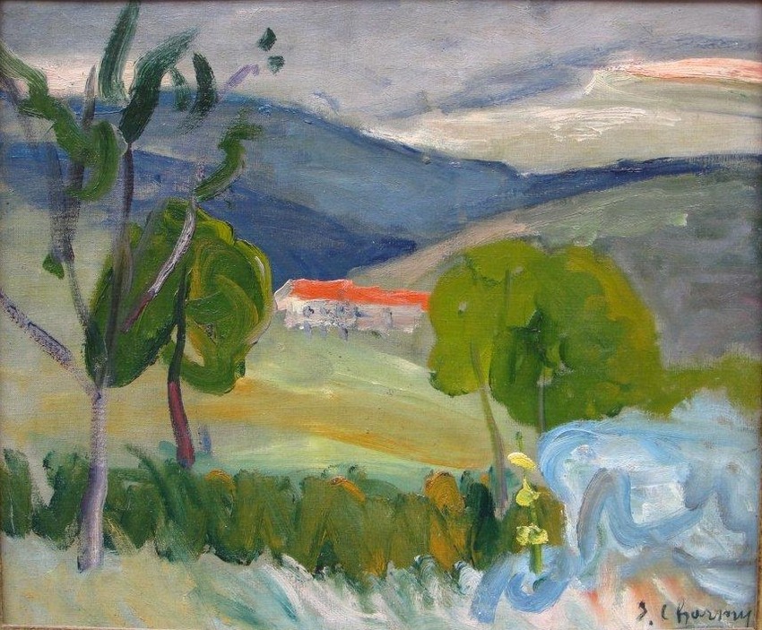 Red Rooftops near Marnat (1916) - Émilie Charmy Tablo