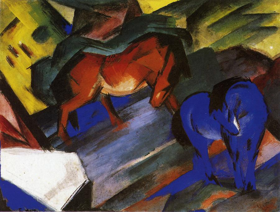 Red and Blue Horse (1912) - Franz Marc Tablo