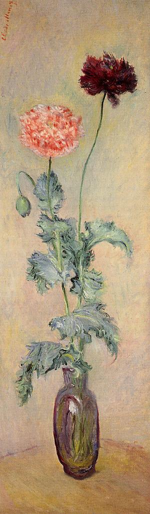 Red and Pink Poppies (1883) - Claude Monet Tablo