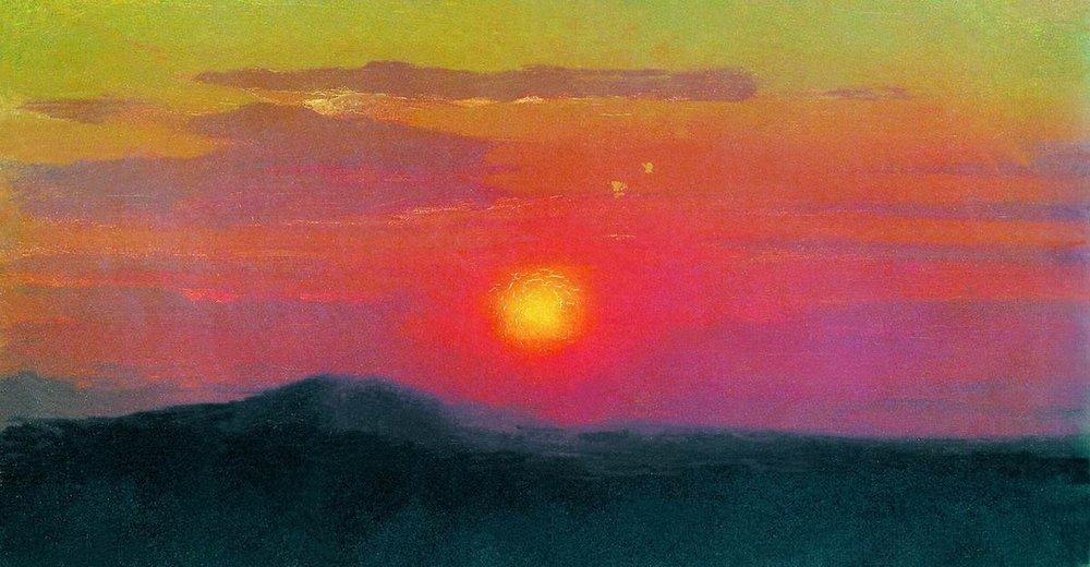 Red sunset (1895) - Arkhip Kuindzhi Tablo
