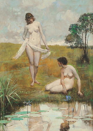 Reflections (1892) - Julian Ashton Tablo