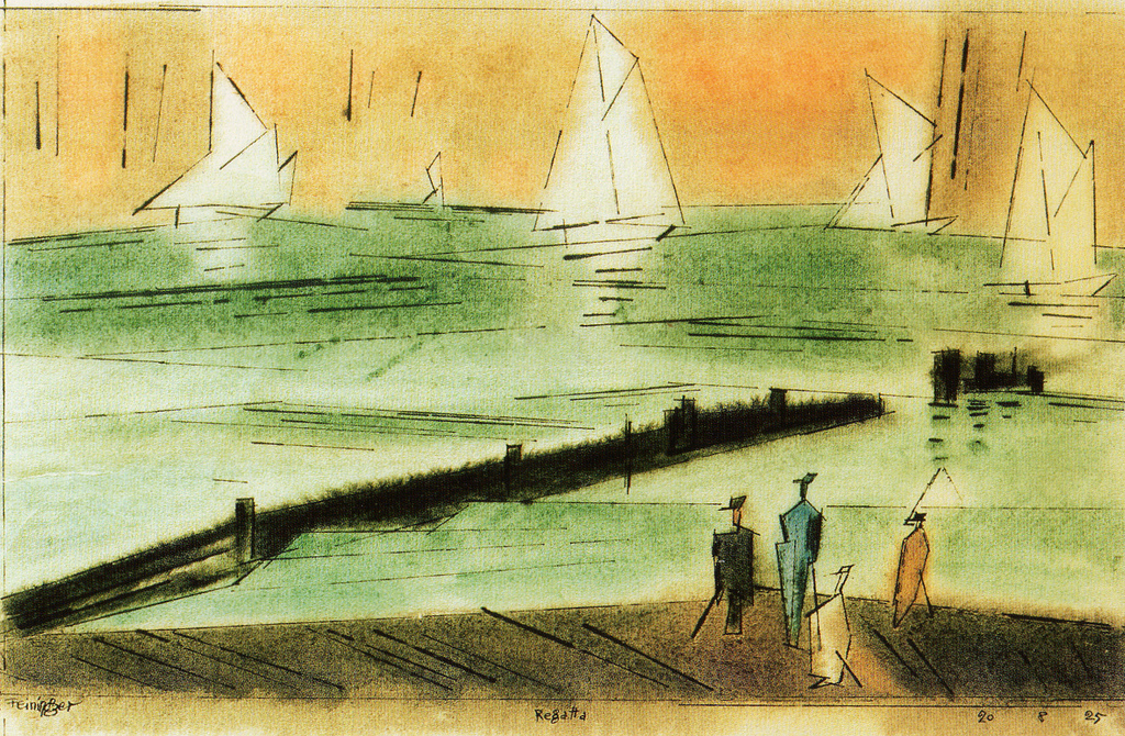 Regatta (1925) - Lyonel Feininger Tablo