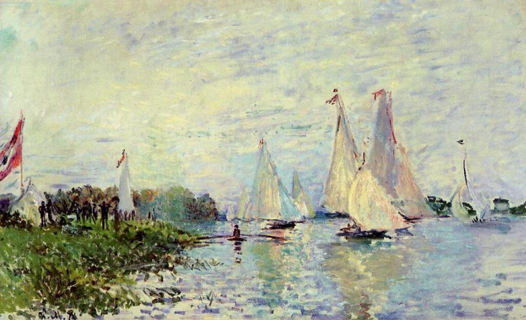 Regatta at Argenteuil (1874) - Claude Monet Tablo