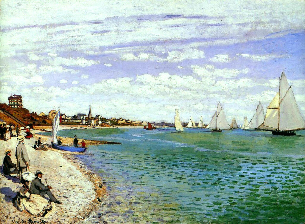 Regatta at Sainte Adresse (1867) - Claude Monet Tablo