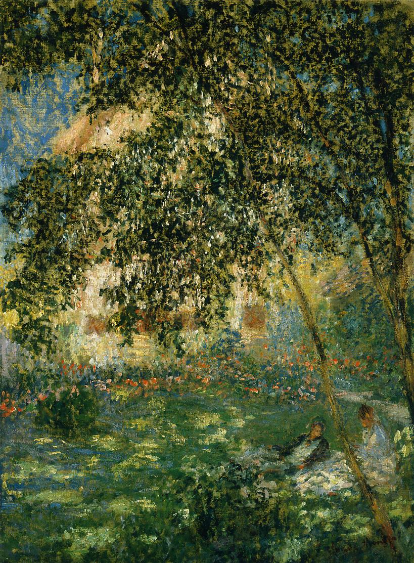 Relaxing in the Garden, Argenteuil (1876) - Claude Monet Tablo