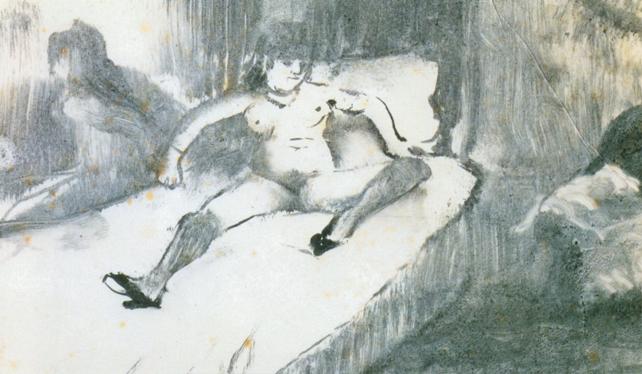 Rest on the bed (1876) - Edgar Degas Tablo