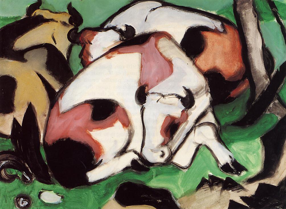 Resting Cows (1911) - Franz Marc Tablo