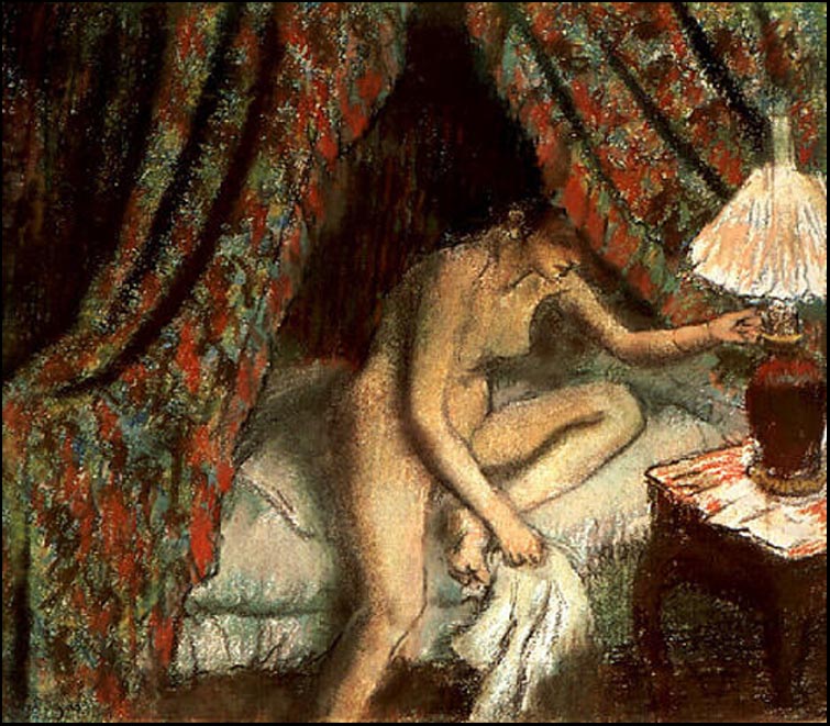 Retiring (1883) - Edgar Degas Tablo