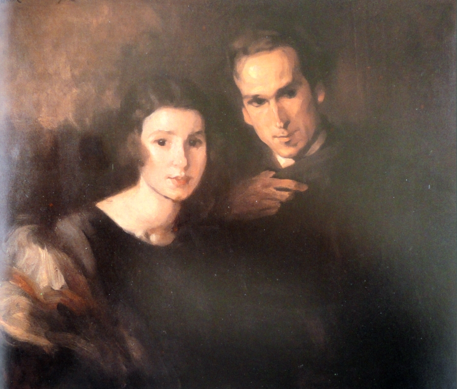 Retrato de Cláudio e Maria (1922) - António Carneiro Tablo