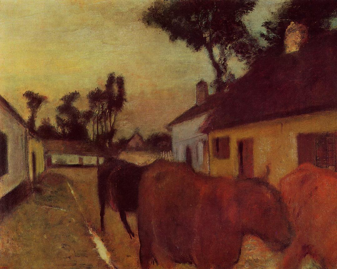 Return of the Herd (1896) - Edgar Degas Tablo