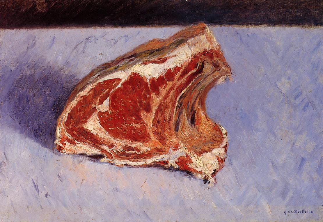 Rib of Beef (1882) - Gustave Caillebotte Tablo