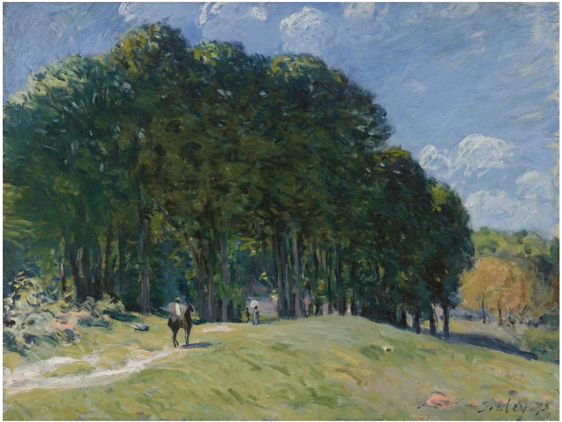 Rider at the Edge of the Forest (1875) - Alfred Sisley Tablo