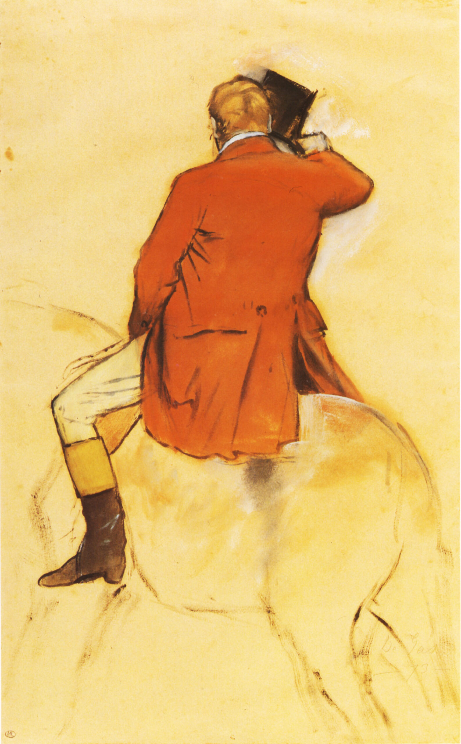 Rider in a Red Coat (1868) - Edgar Degas Tablo