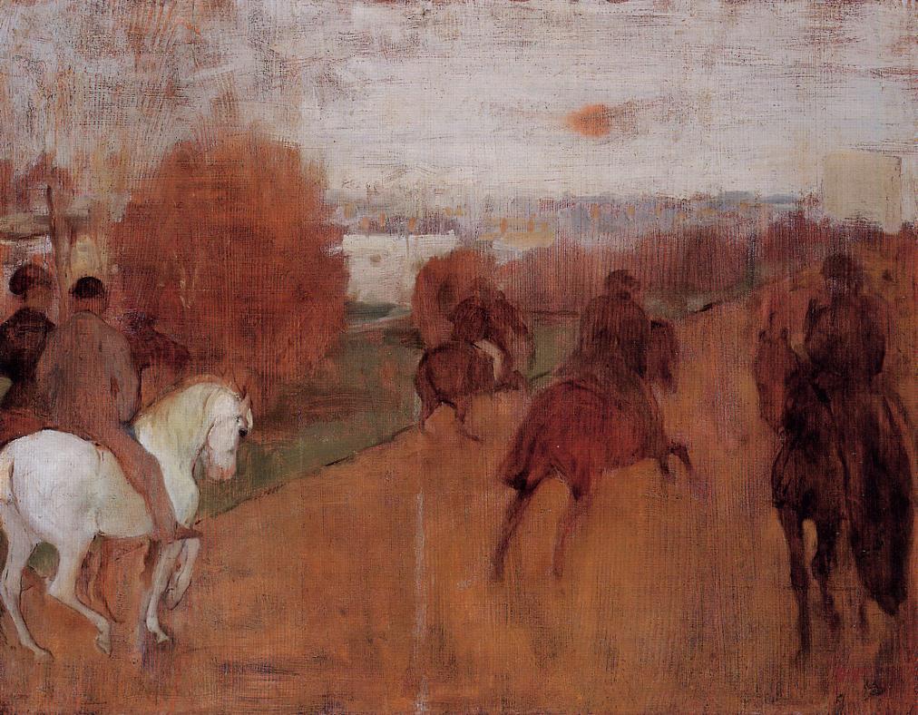 Riders on a Road (1864) - Edgar Degas Tablo