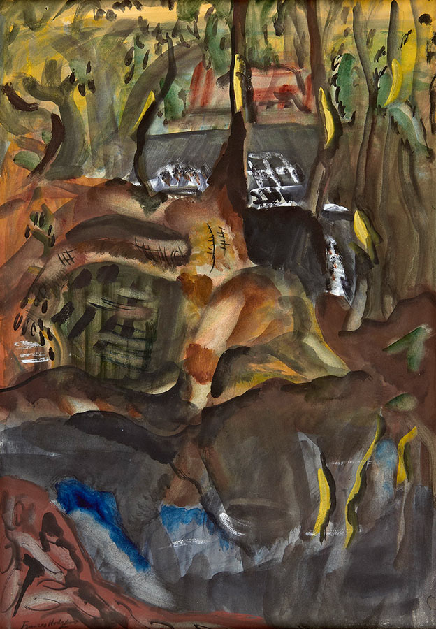 River Tone, Somerset (1939) - Frances Hodgkins Tablo