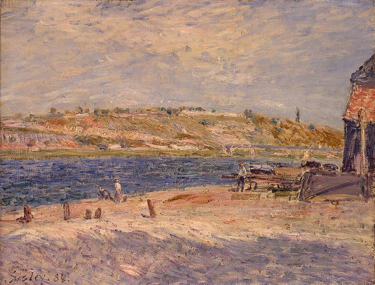 Riverbanks at Saint Mammes (1884) - Alfred Sisley Tablo