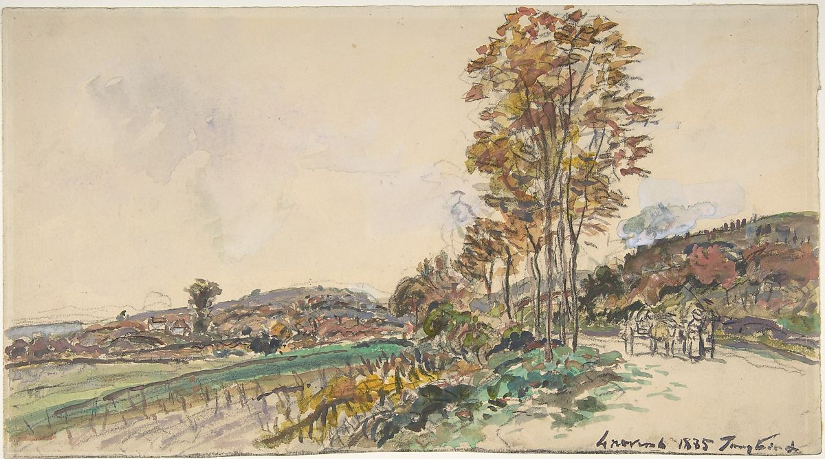 Road Near La Côte Saint André (1885) - Johan Jongkind Tablo