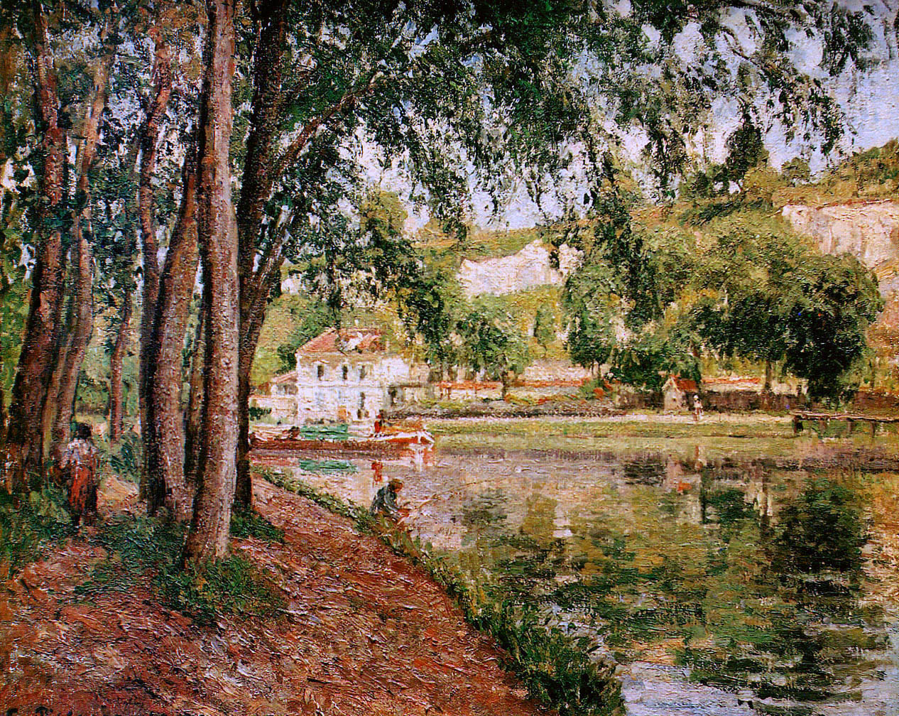 Road along the Loing canal (1902) - Camille Pissarro Tablo