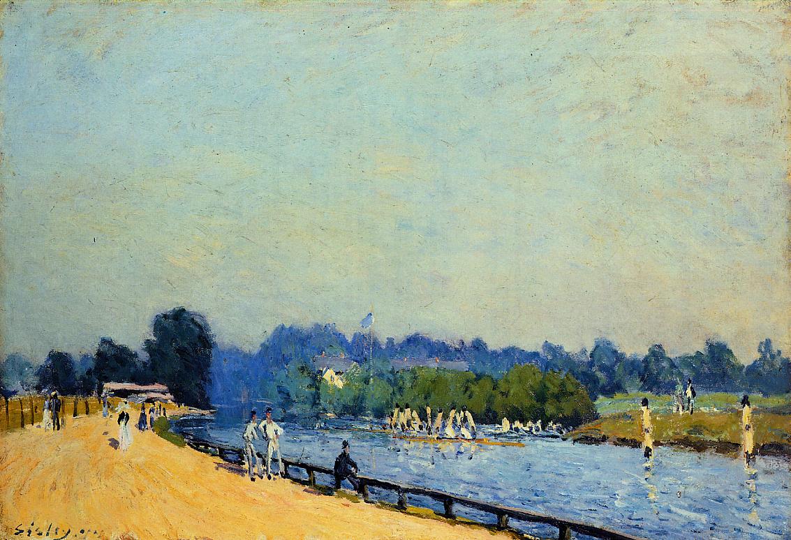 Road from Hampton Court (1874) - Alfred Sisley Tablo