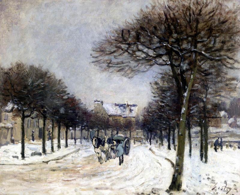 Road from Saint Germain to Marly (1875) - Alfred Sisley Tablo